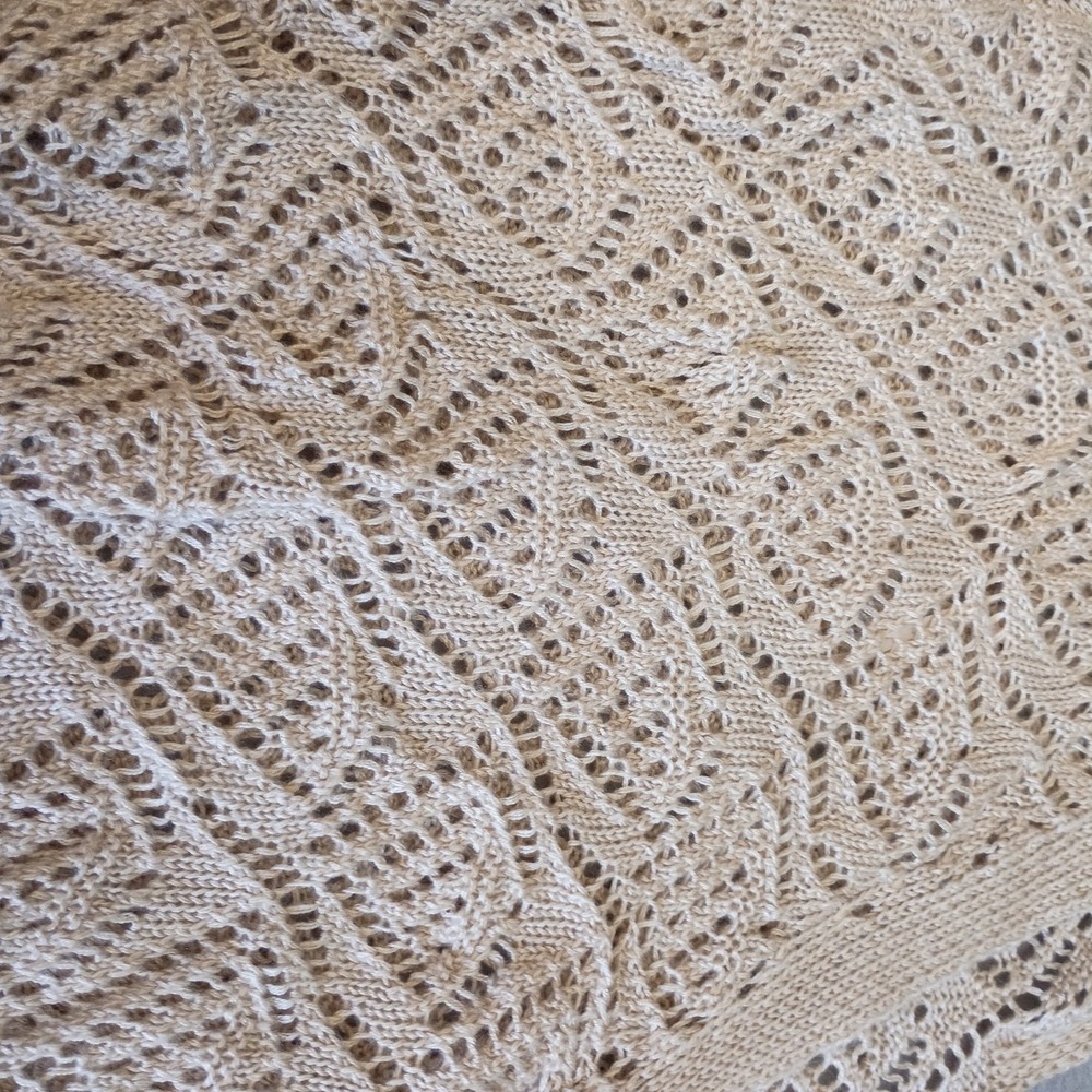 Hippie Rose Crochet Crop Top Cream Colored Light Weight Sx Large - Picture 9 of 11